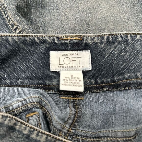 Ann Taylor LOFT Denim Button Fly Skirt - Picture 5 of 6